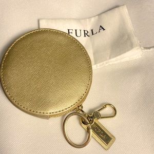 Furla Circular Coin Pouch Bag Charm/Key Chain